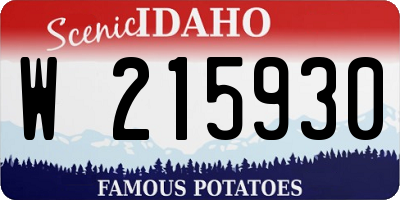 ID license plate W215930