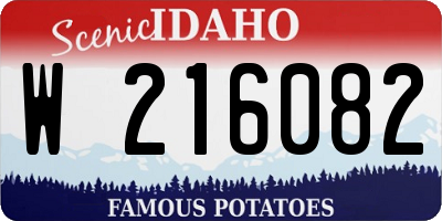 ID license plate W216082