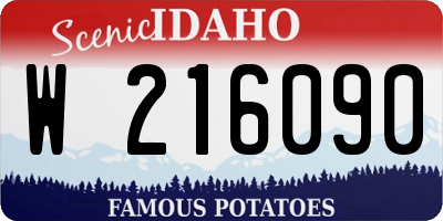ID license plate W216090