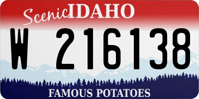ID license plate W216138