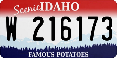 ID license plate W216173