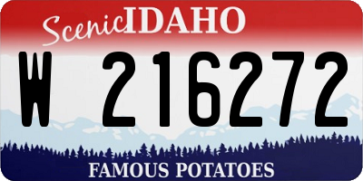 ID license plate W216272