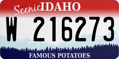 ID license plate W216273