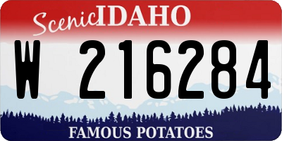 ID license plate W216284