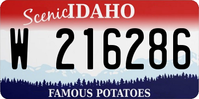 ID license plate W216286