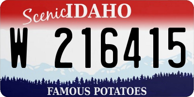 ID license plate W216415