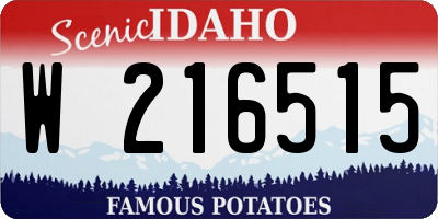 ID license plate W216515