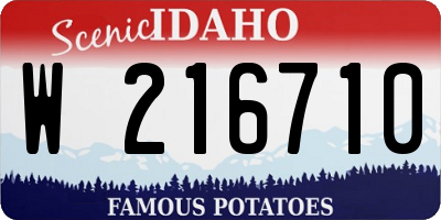 ID license plate W216710