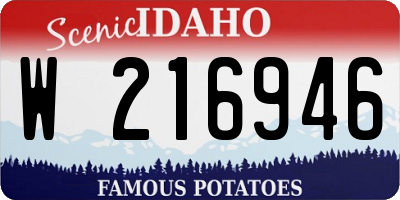 ID license plate W216946