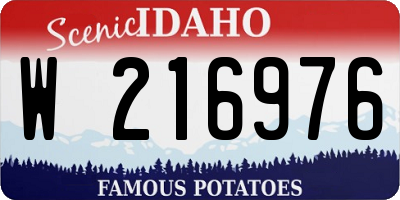 ID license plate W216976