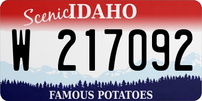 ID license plate W217092