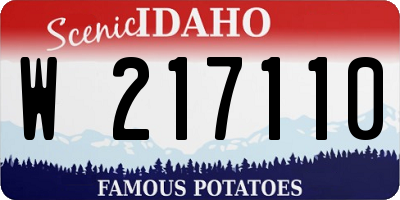 ID license plate W217110