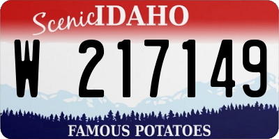 ID license plate W217149