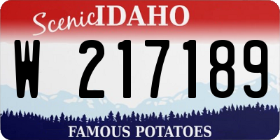 ID license plate W217189