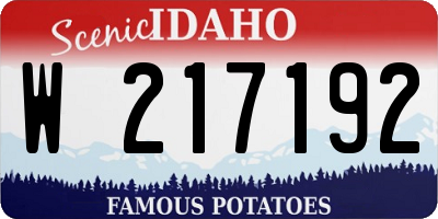 ID license plate W217192