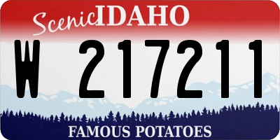 ID license plate W217211