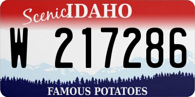 ID license plate W217286