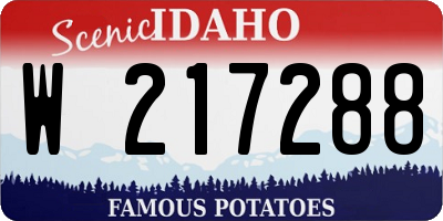 ID license plate W217288