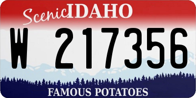 ID license plate W217356