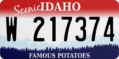 ID license plate W217374