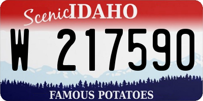ID license plate W217590