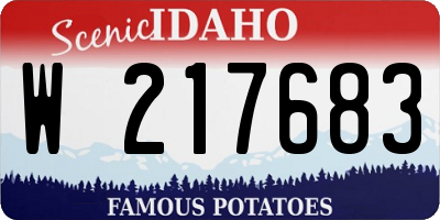 ID license plate W217683
