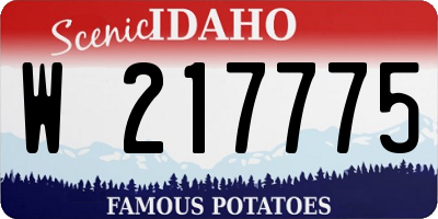 ID license plate W217775