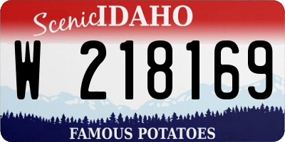 ID license plate W218169