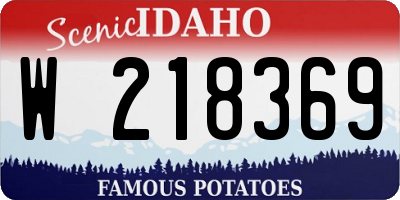 ID license plate W218369
