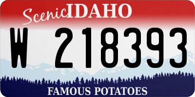 ID license plate W218393