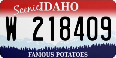 ID license plate W218409