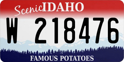 ID license plate W218476