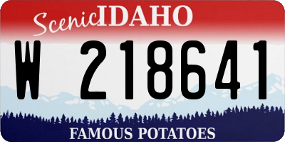 ID license plate W218641