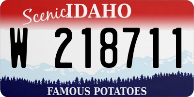 ID license plate W218711