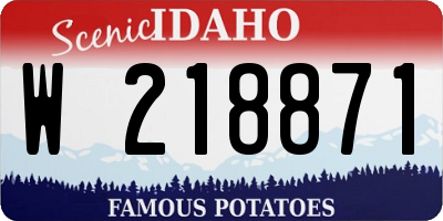 ID license plate W218871