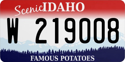 ID license plate W219008