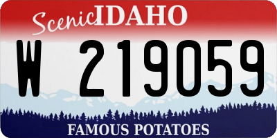 ID license plate W219059