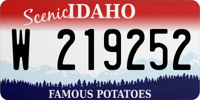 ID license plate W219252