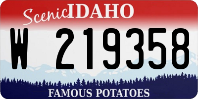ID license plate W219358