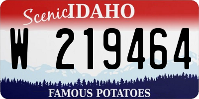 ID license plate W219464