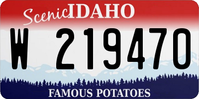 ID license plate W219470