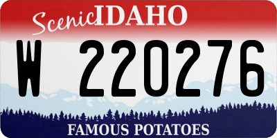 ID license plate W220276