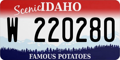ID license plate W220280