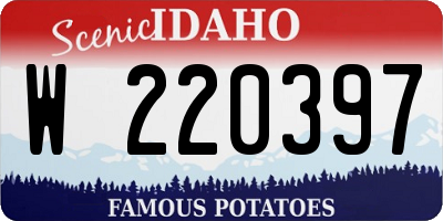 ID license plate W220397
