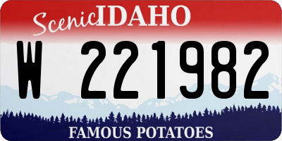 ID license plate W221982