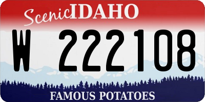 ID license plate W222108