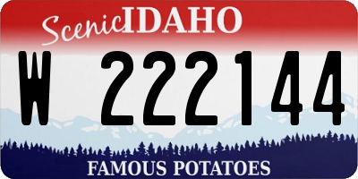ID license plate W222144