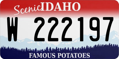 ID license plate W222197