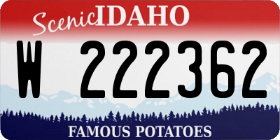 ID license plate W222362
