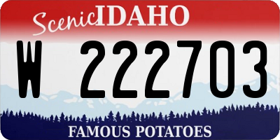ID license plate W222703